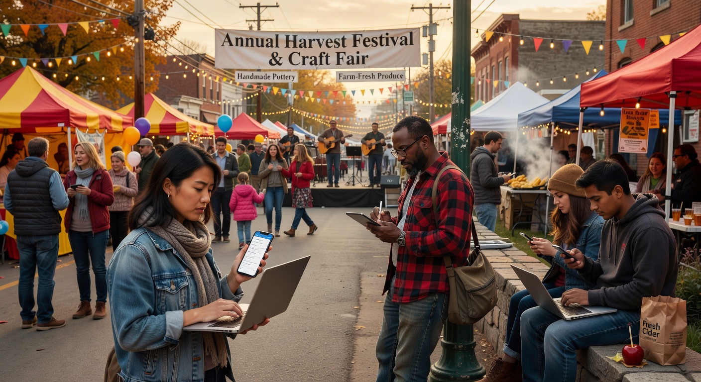Working at a festival