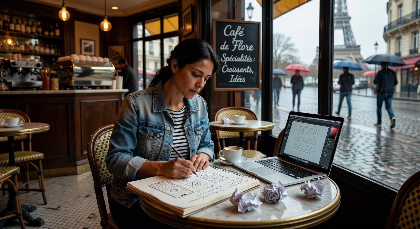 Paris cafe work